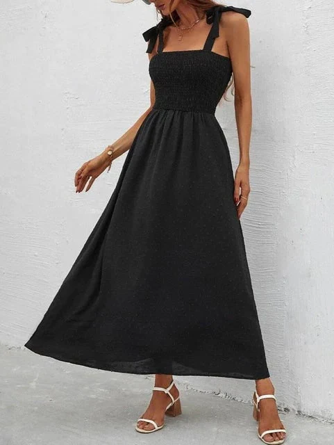 Fenna - Charming Maxi Dress with Tie Straps - Image 4