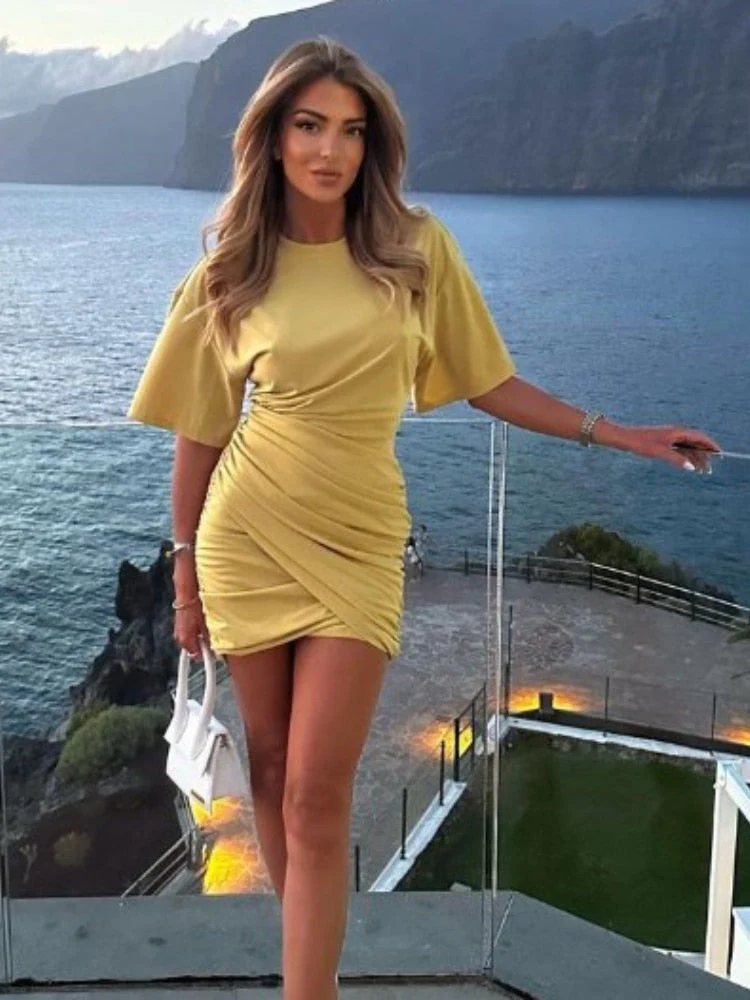 Ladies Dress - Short Fit - Fitted - Elbow Sleeve - Comfortable Stretch Fabric - Image 2