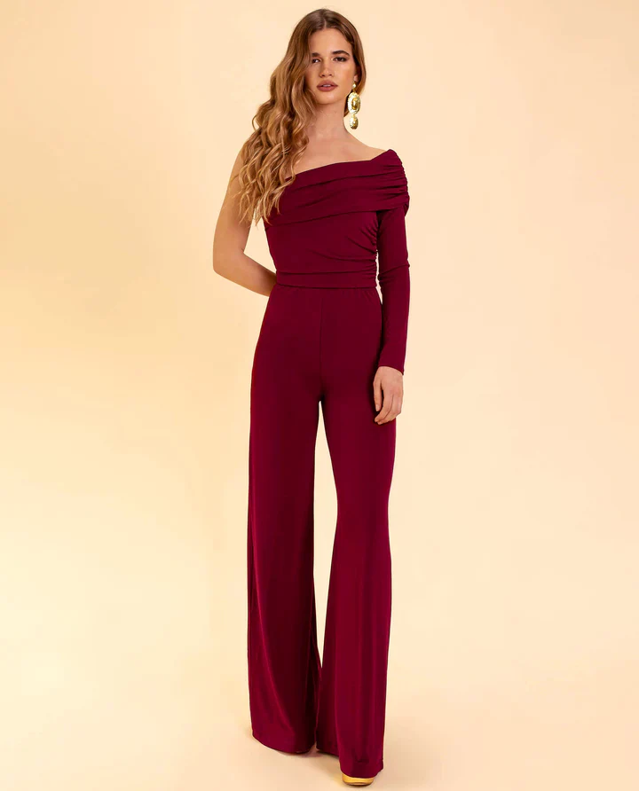 Fiona – Elegant One-Shoulder Jumpsuit for Women - Image 5