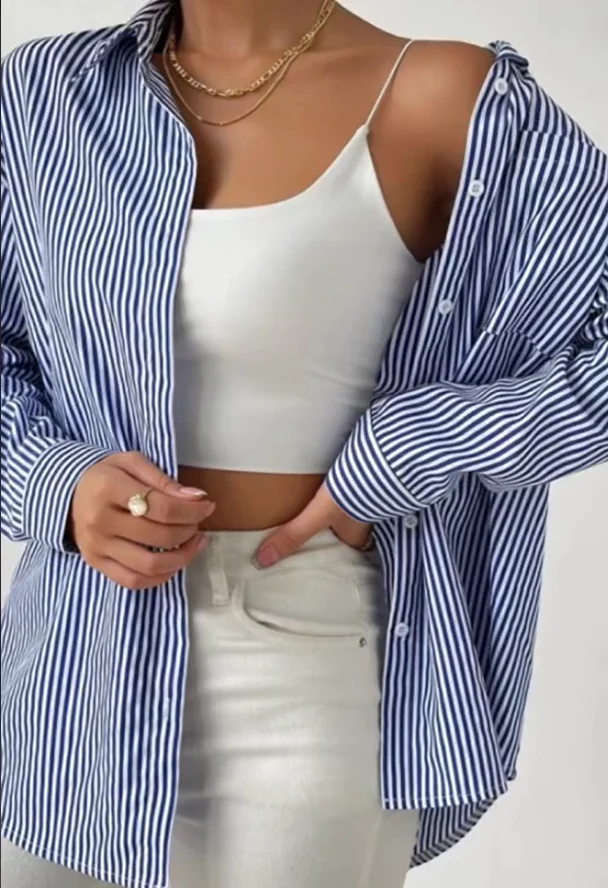 Fiona | Classic Striped Blouse - Image 3