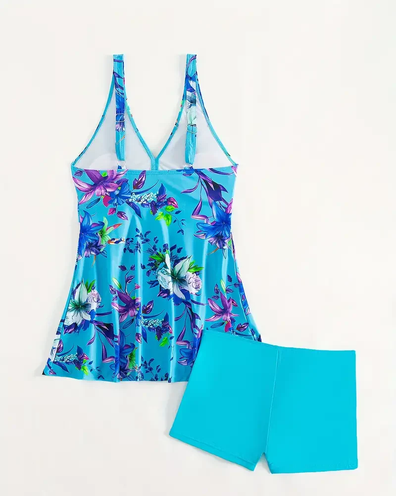 Gaiana | Tankini with floral print and straps - Image 3