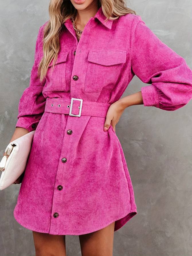 Flona | Corduroy Mini Dress - Image 7
