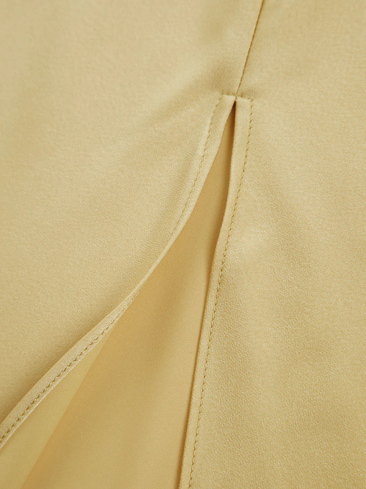 Ladies Slip Dress – Silky-Soft Satin Look – One-Shoulder – Midi Length – With Slit - Image 6