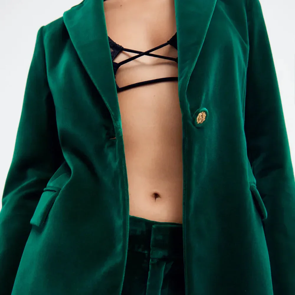 Velvet blazer with a luxurious look - Image 4
