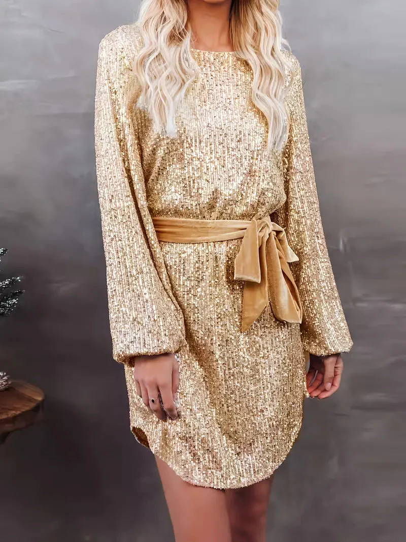 Fola | Mini Dress with Sequins - Image 4