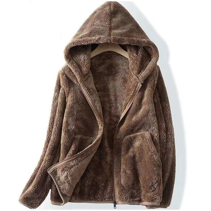 Freya Relaxed Fit Hooded Jacket | Zip Closure Patch Pockets Jacket - Image 4