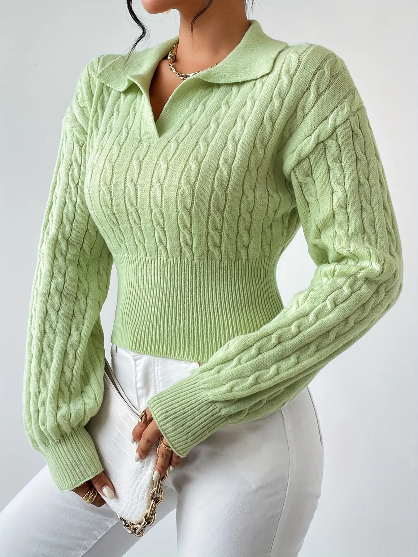 Twisted knitted top for women - Image 10