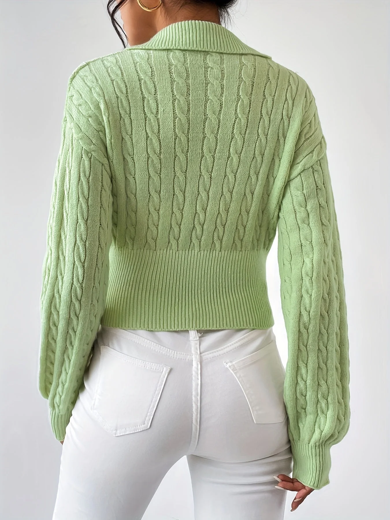Twisted knitted top for women - Image 7