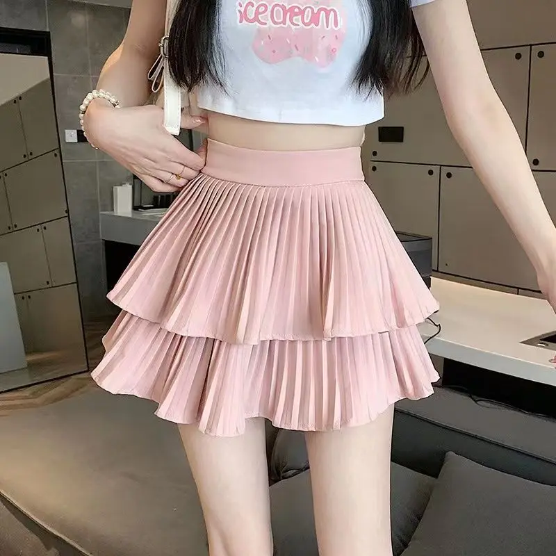 Layered pleated mini skirt - Image 2
