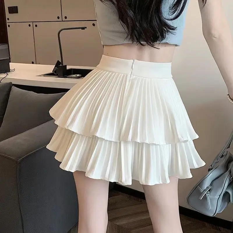 Layered pleated mini skirt - Image 5