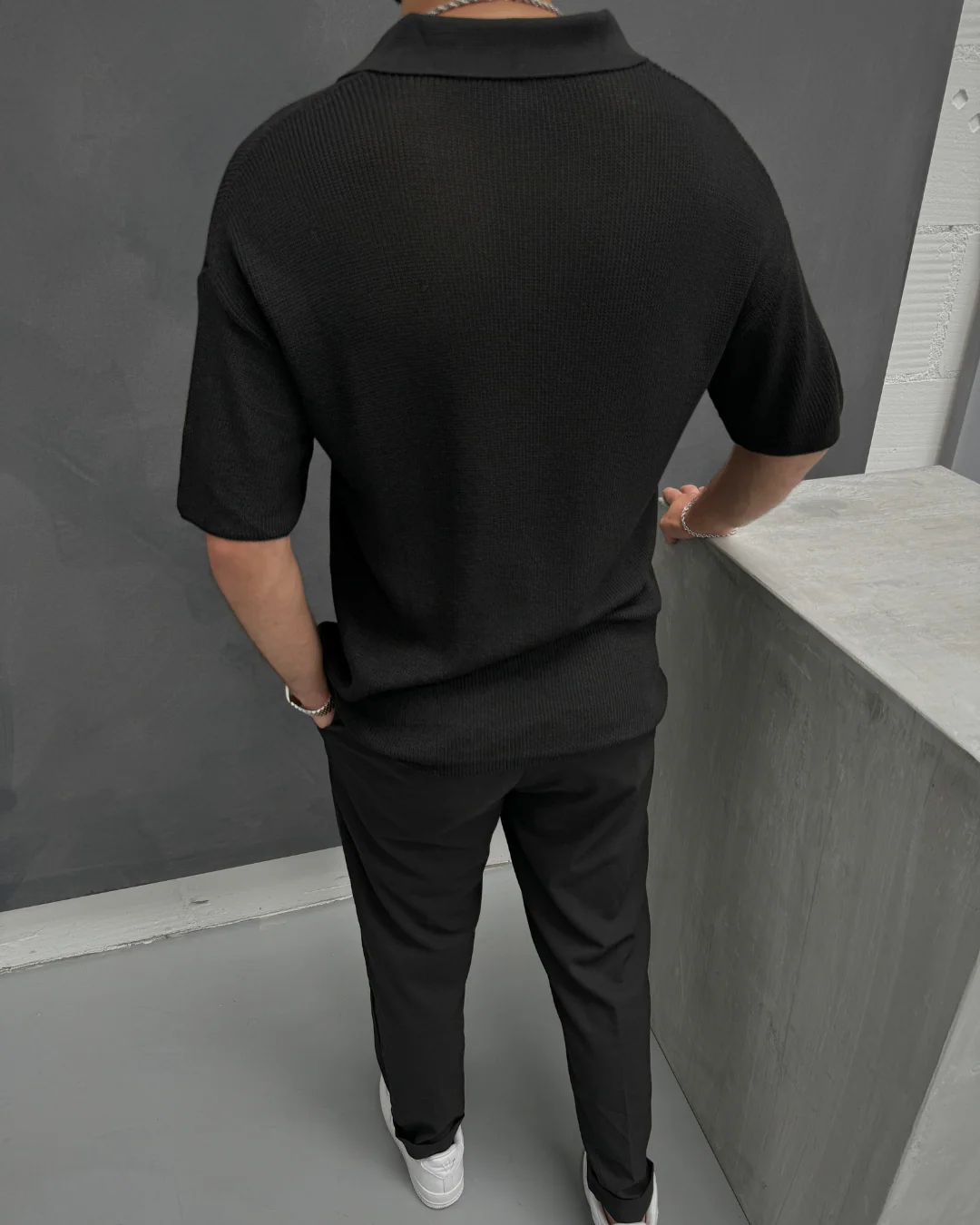 Men's Flower Oversized Polo - Image 3