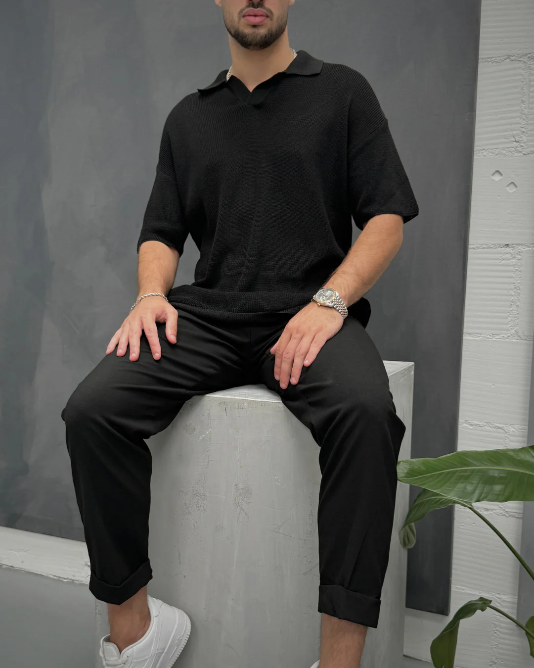 Men's Flower Oversized Polo - Image 4