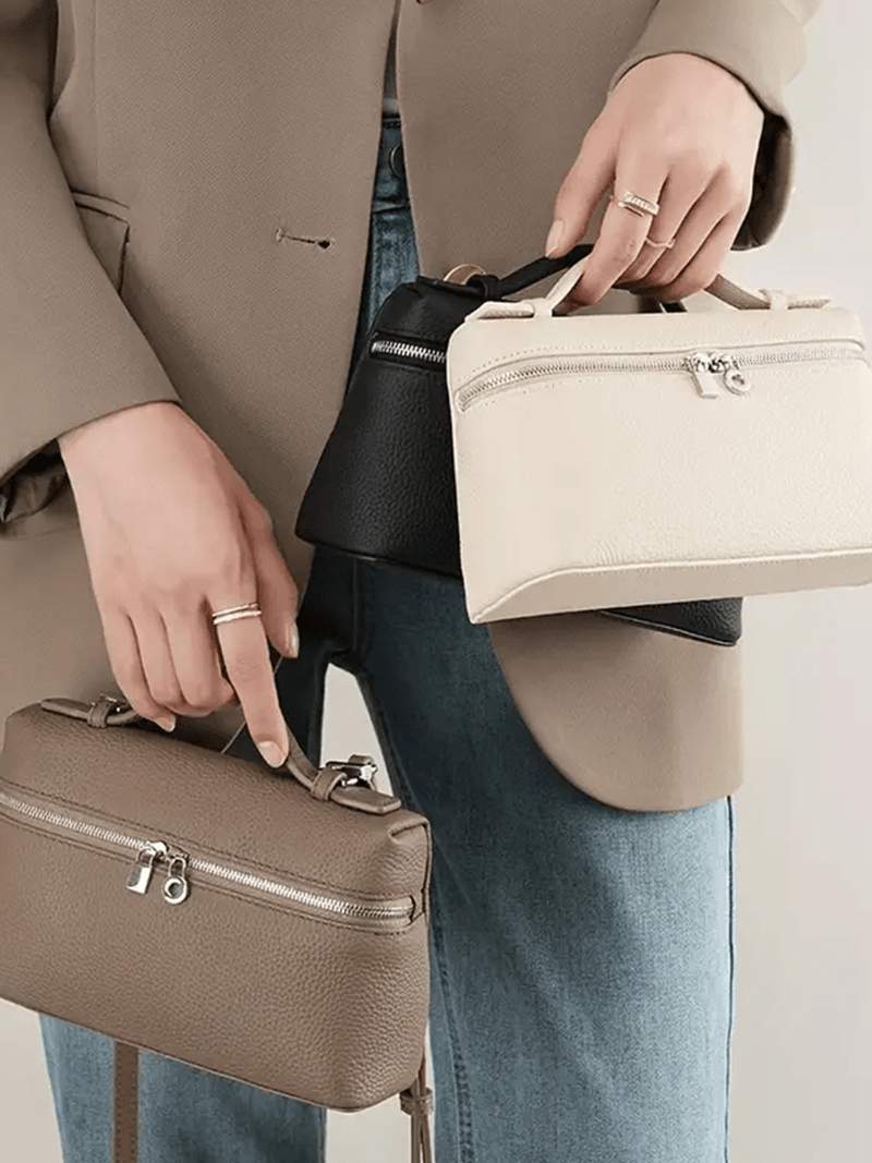 Structured women's handbag - elegant leather bag - Image 12