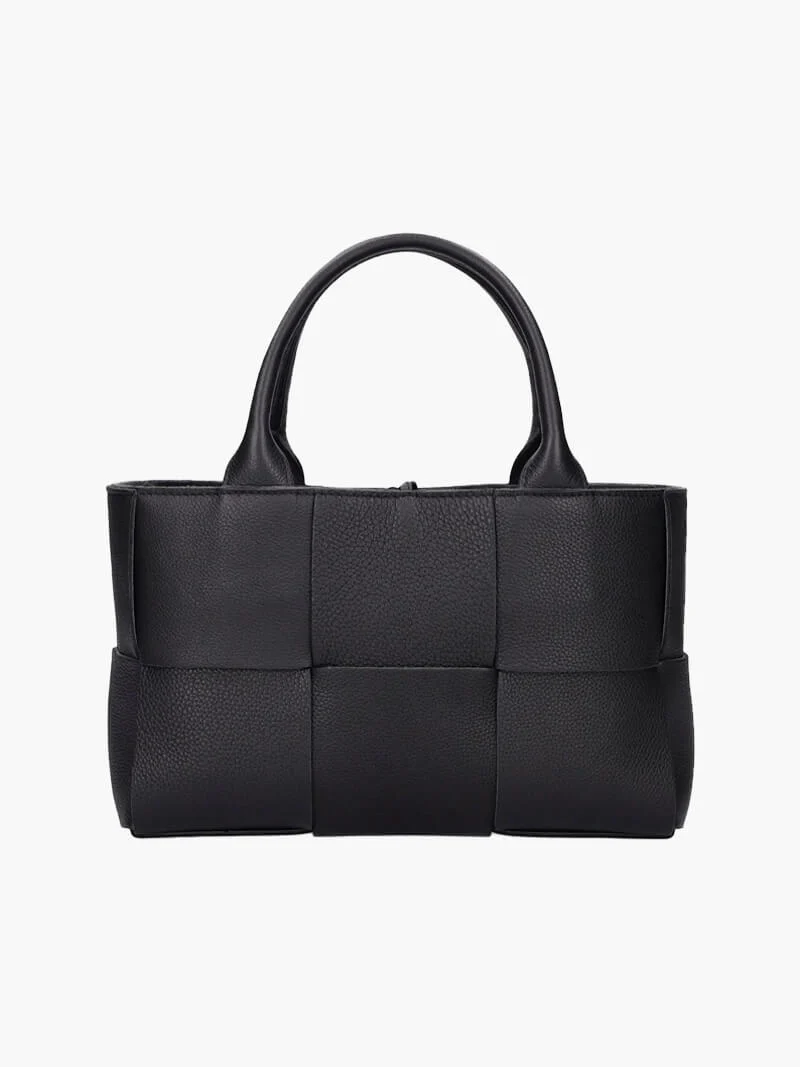 Woven leather women's handbag - stylish and versatile bag - Image 4