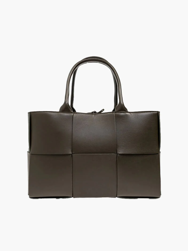 Woven leather women's handbag - stylish and versatile bag - Image 5
