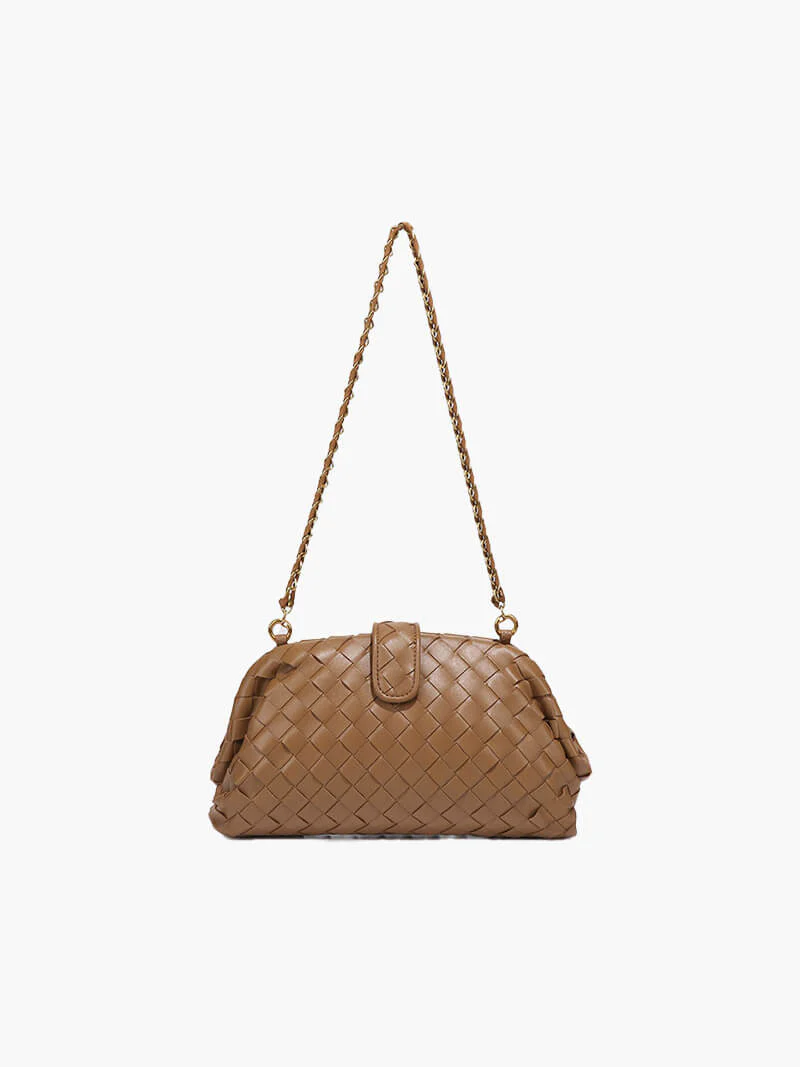 Woven shoulder bag for women - leather and elegant bag - Image 5