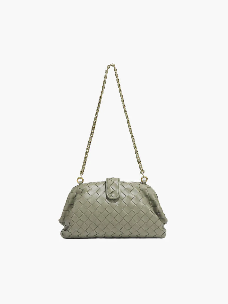 Woven shoulder bag for women - leather and elegant bag - Image 6