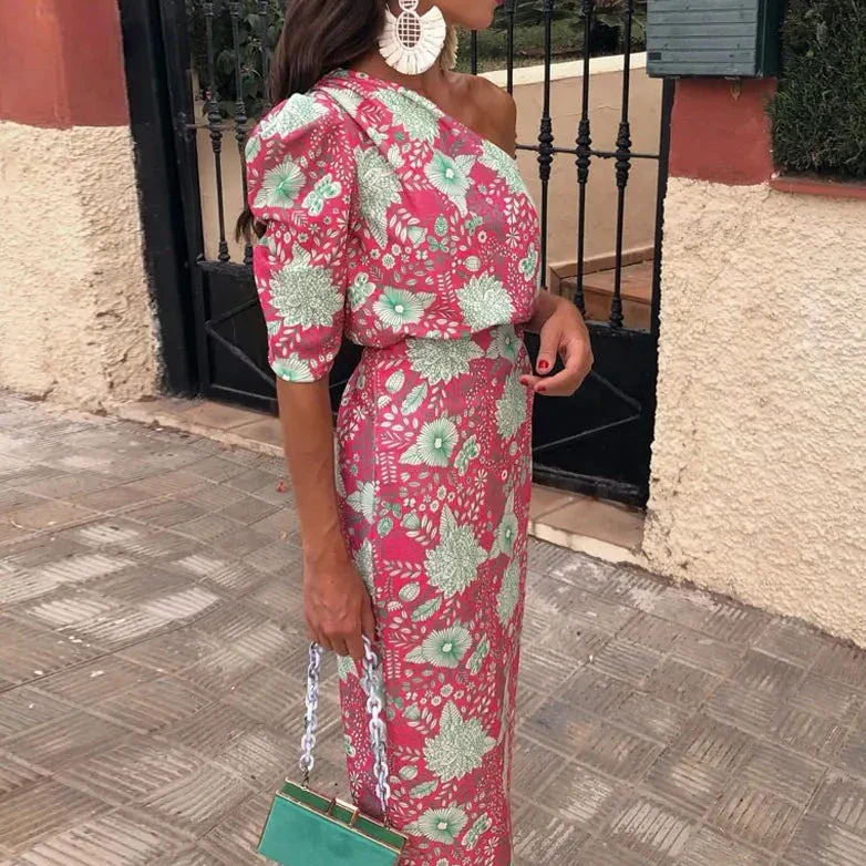Giselle - Elegant Maxi Dress with Print for Women - Image 2