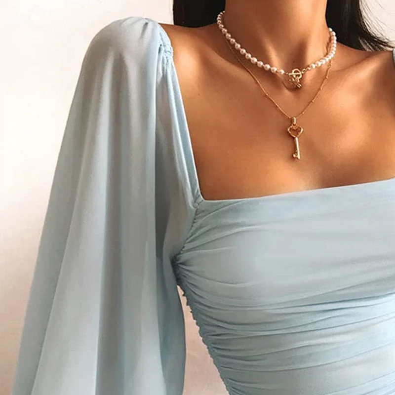 Giulia | Bodycon Mini Dress with Wide Sleeves - Image 2