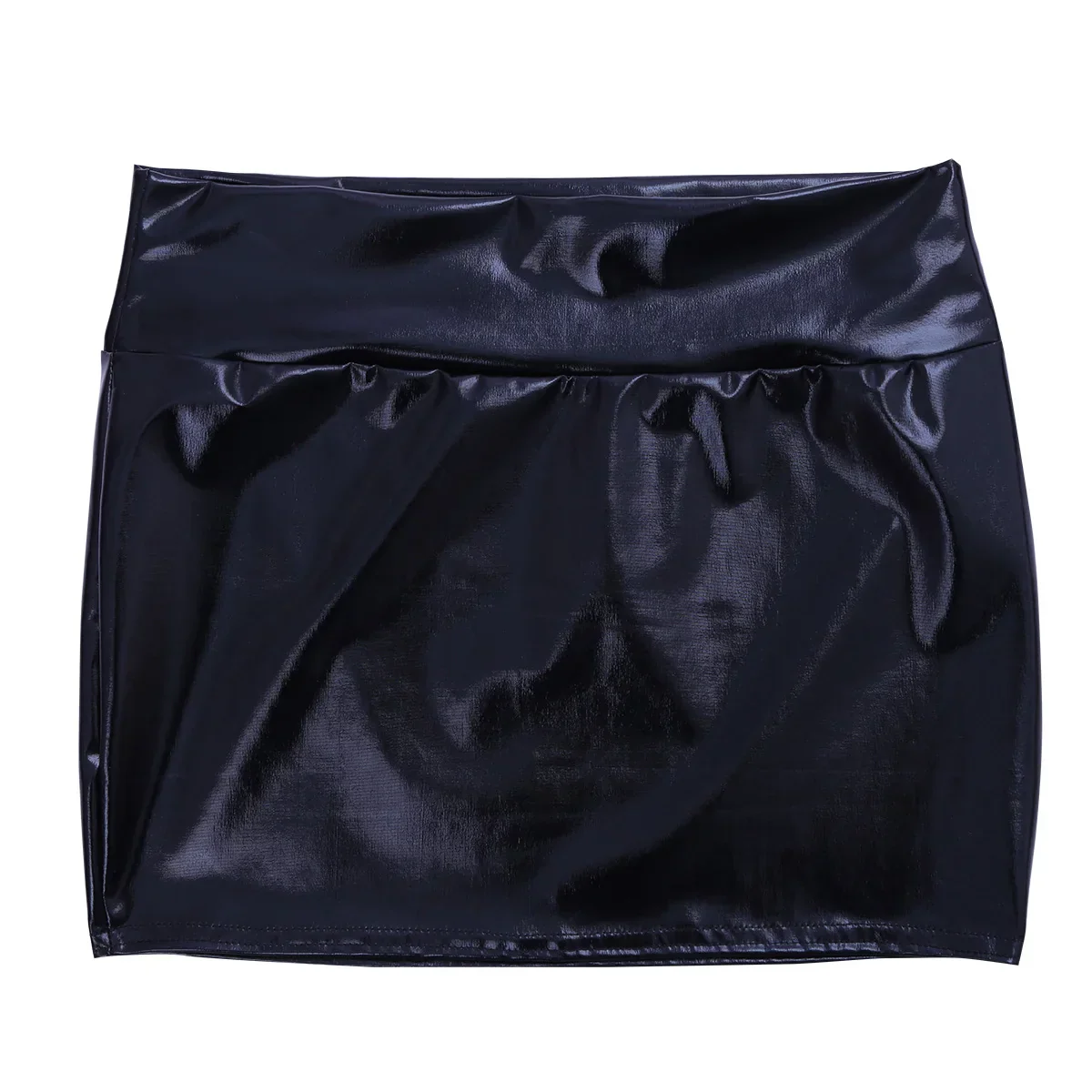 Shiny imitation leather mini skirt - Image 4