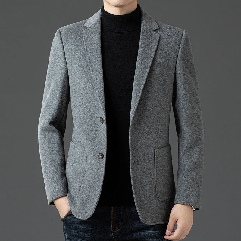Men's Blazer – Slim Fit – Wool – Two Buttons – Notch Lapel – Business Casual - Image 2