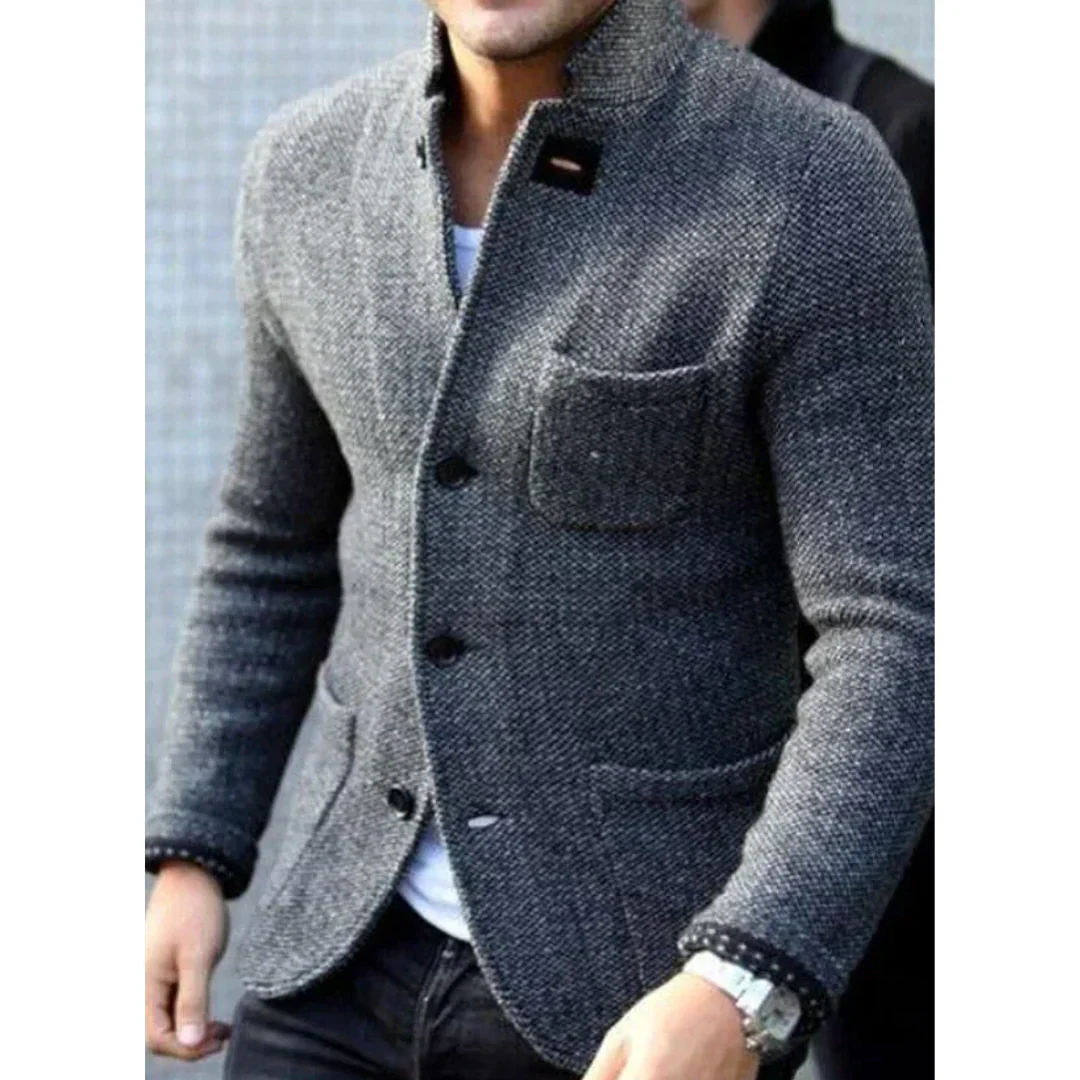 Men's Blazer – Tailored Fit – Wool Texture – Button Closure – Formal Business Look - Image 4