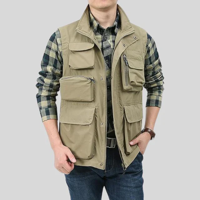 Men's Cargo Bodywarmer – Regular Fit – Water-Repellent Fabric – Multiple Pockets - Image 3