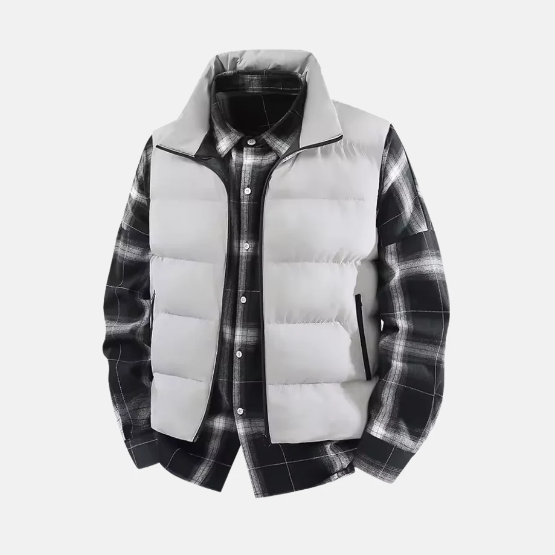 Men's Bodywarmer – Quilted Puffer – Regular Fit – Stand-up Collar – Zip Pockets - Image 3