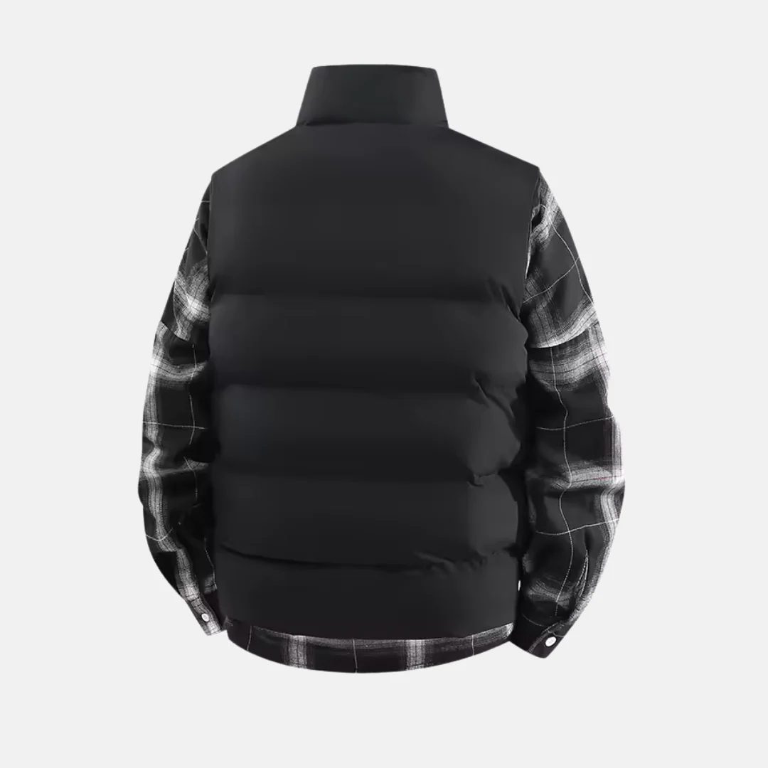 Men's Bodywarmer – Quilted Puffer – Regular Fit – Stand-up Collar – Zip Pockets - Image 5