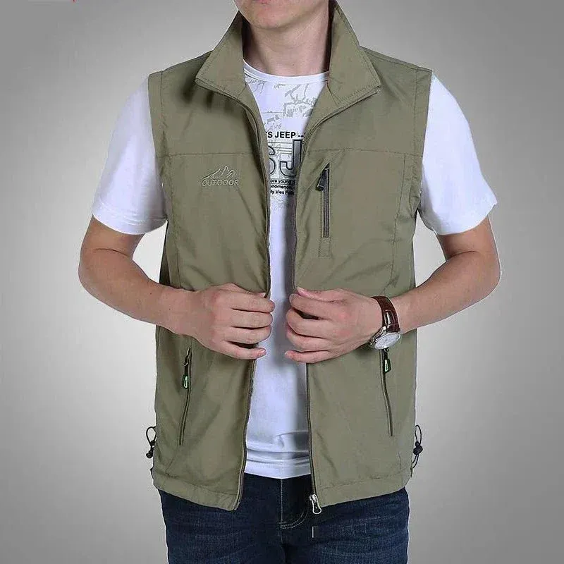 Men's Bodywarmer – Straight Fit – Lightweight – High Collar – Zipped Pockets - Image 2