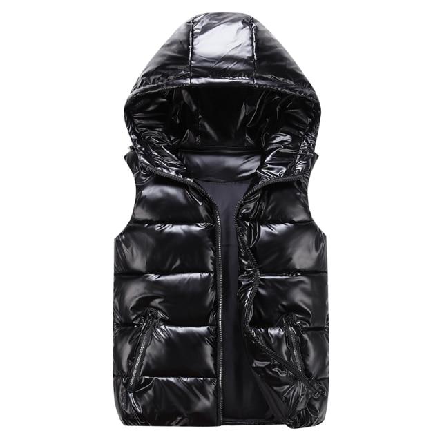 Men's Bodywarmer – Relaxed Fit – Padded Hood – Shiny Insulation – Windproof - Image 3