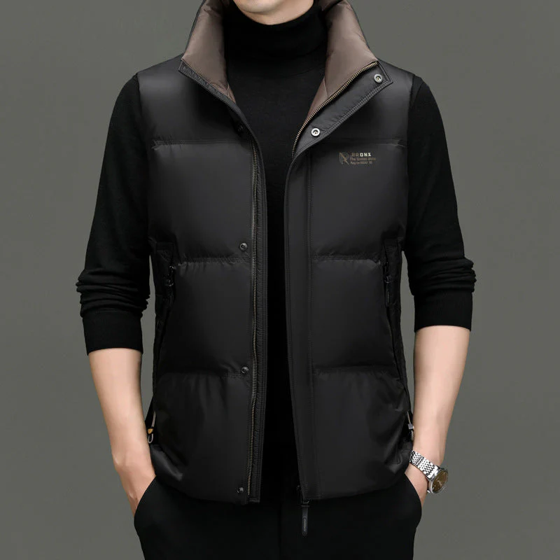 Men's Bodywarmer – Slim Fit – Lightweight Padded – With Stand-Up Collar - Image 3