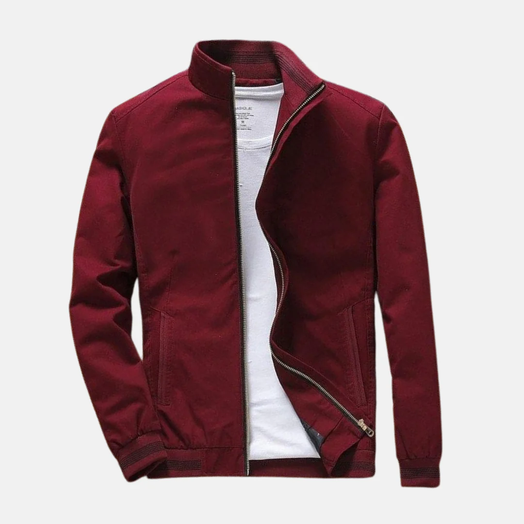 Men's Bomber Jacket – Cotton Mix – Casual Fit – Zipper Closure – Ribbed Cuffs - Image 3