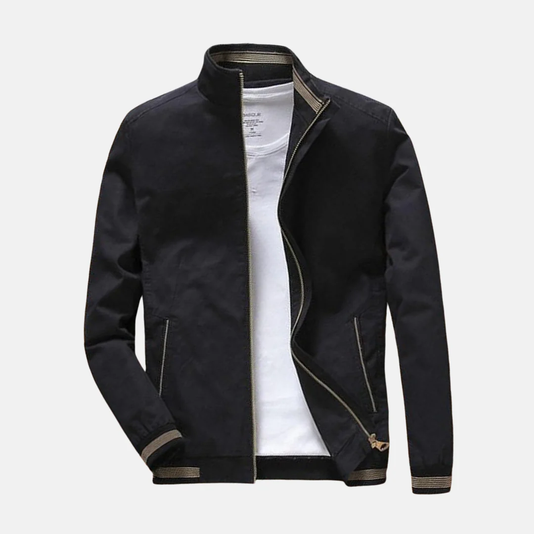 Men's Bomber Jacket – Cotton Mix – Casual Fit – Zipper Closure – Ribbed Cuffs - Image 4