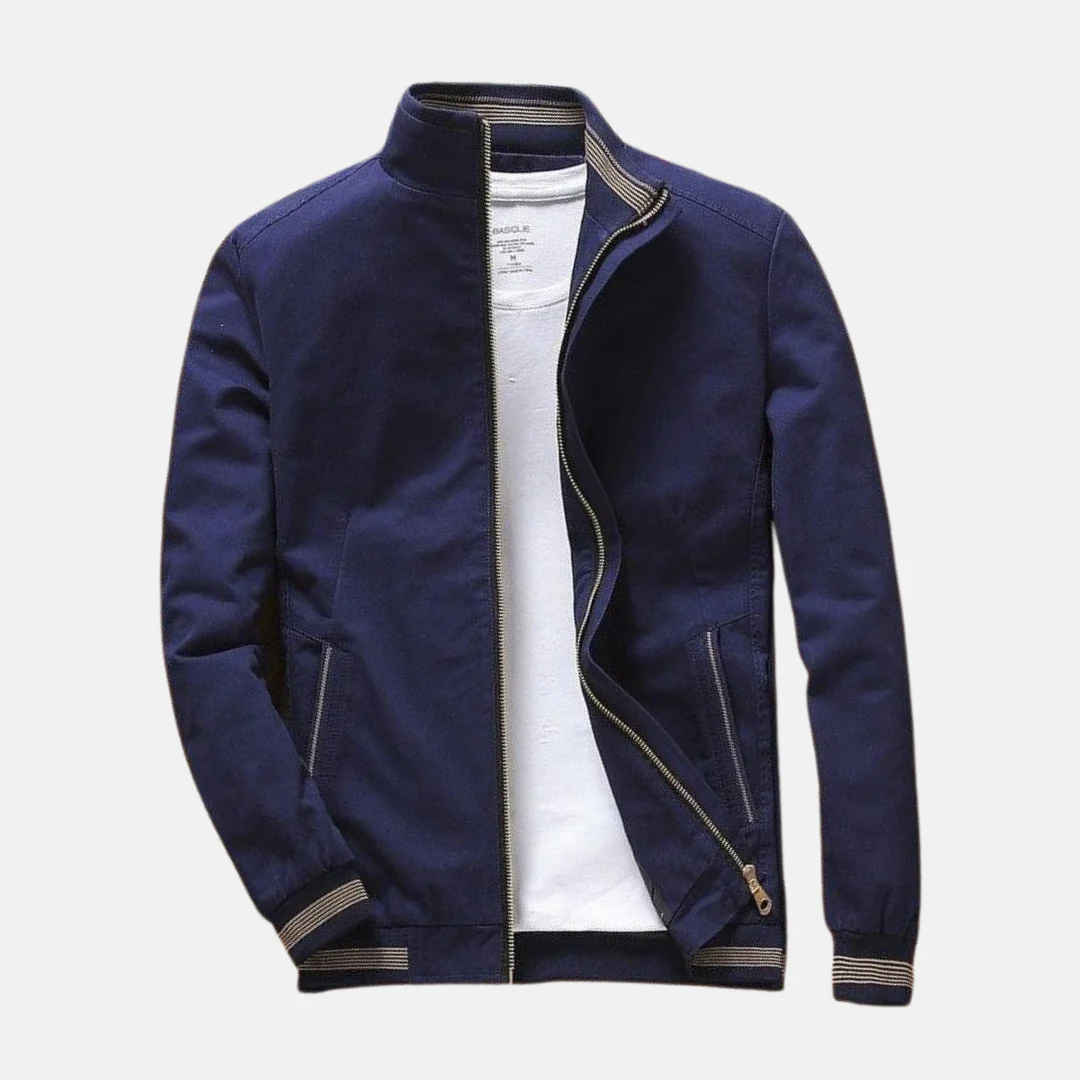 Men's Bomber Jacket – Cotton Mix – Casual Fit – Zipper Closure – Ribbed Cuffs - Image 5