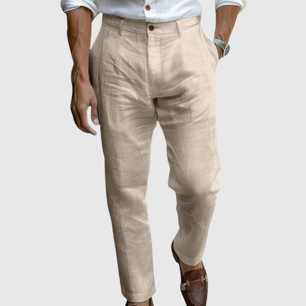 Men's Pants – Classic Fit – Straight Leg – Naturally Breathable – Flat Front - Image 3
