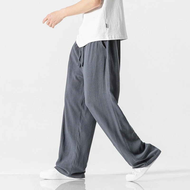 Men's Pants – Loose Fit – Breathable Material – Long Length – Drawstring Waist - Image 2