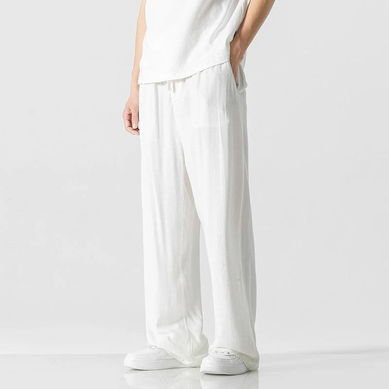 Men's Pants – Loose Fit – Breathable Material – Long Length – Drawstring Waist - Image 3