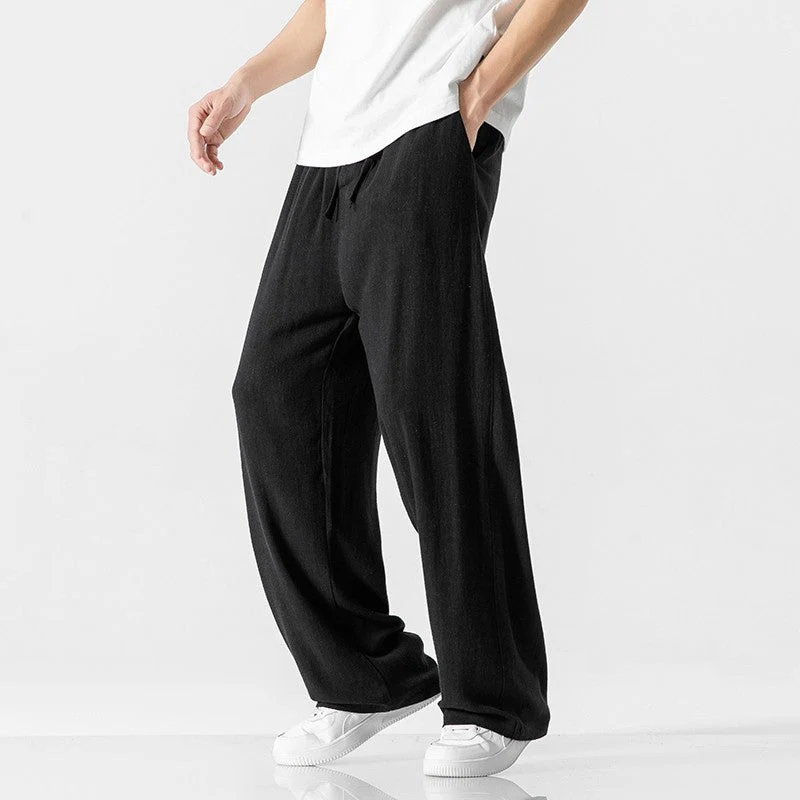 Men's Pants – Loose Fit – Breathable Material – Long Length – Drawstring Waist - Image 4