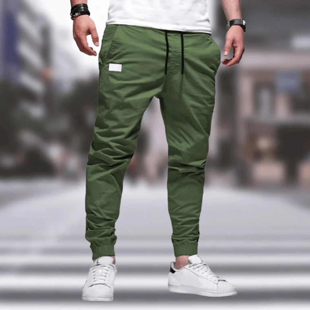 Men's Cargo Pants – Relaxed Fit – Tapered Legs – Cotton Blend – Drawstring Waist - Image 4