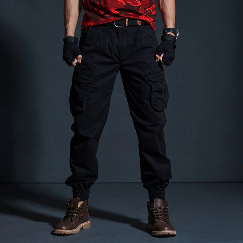 Men's Cargo Pants – Tactical Fit – Breathable Cotton – Elastic Cuffs – Multi-Pockets - Image 3