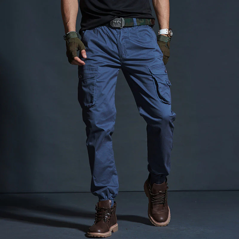 Men's Cargo Pants – Tactical Fit – Breathable Cotton – Elastic Cuffs – Multi-Pockets - Image 4