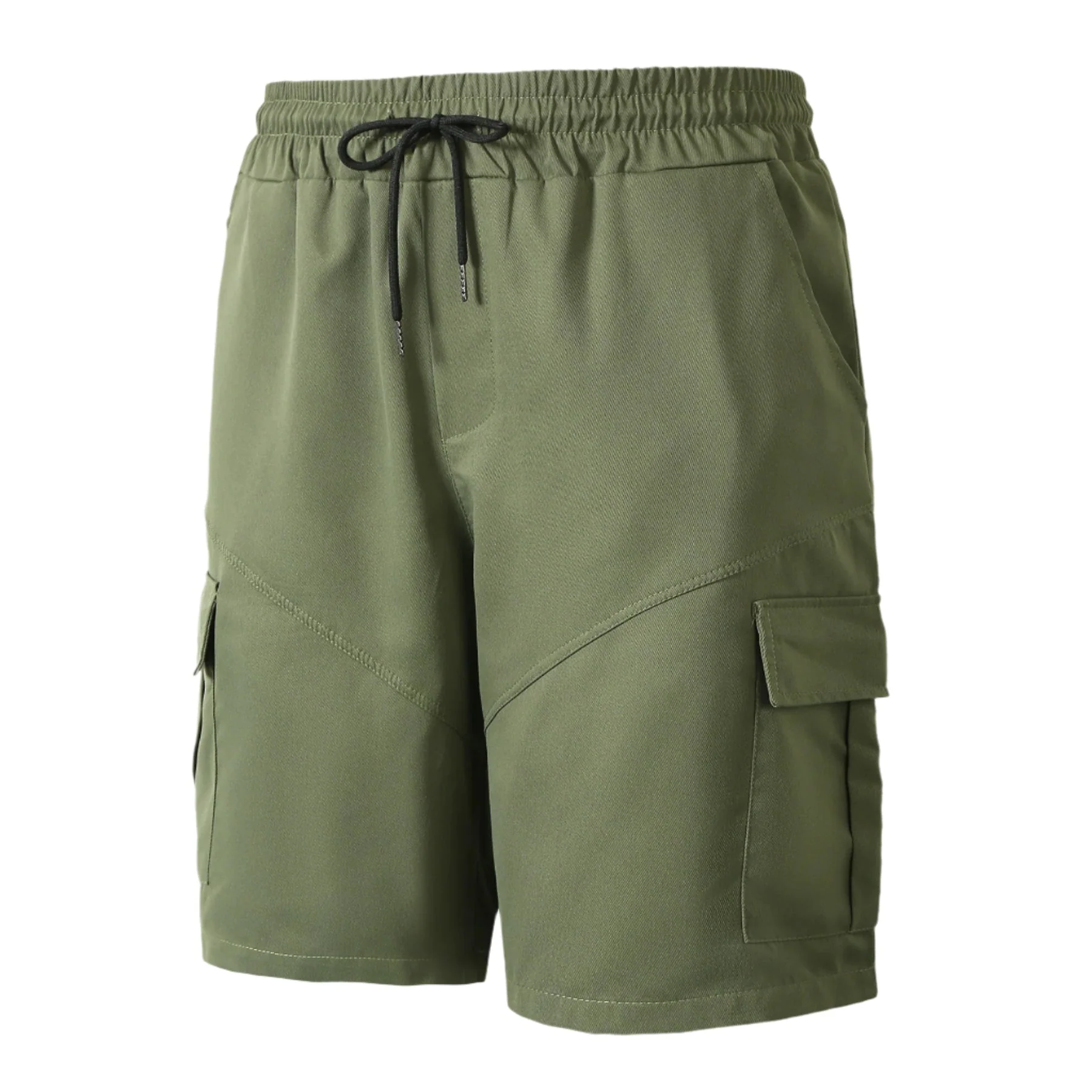 Men's Cargo Shorts – Relaxed Fit – Natural Fabrics – Knee-Length – Adjustable Waist - Image 3