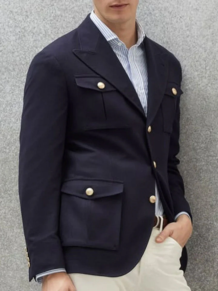 Men's Blazer with Double Button Closure - Image 3