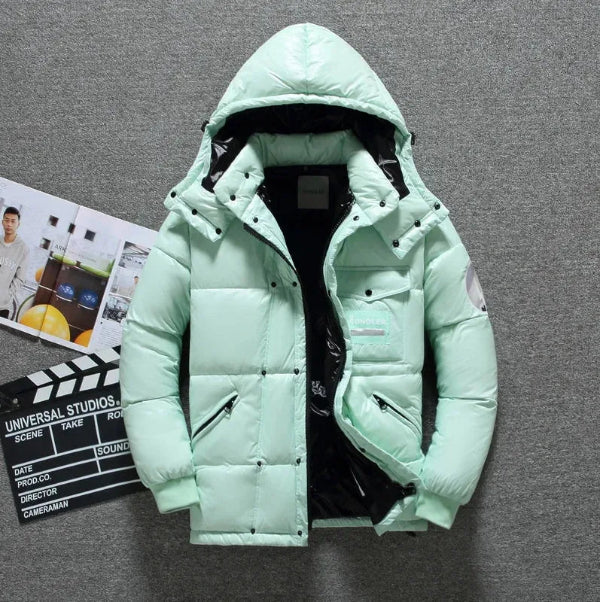 Men's Down Jacket – Hood – Water-repellent – Regular Fit – Lined Outdoor Jacket - Image 2