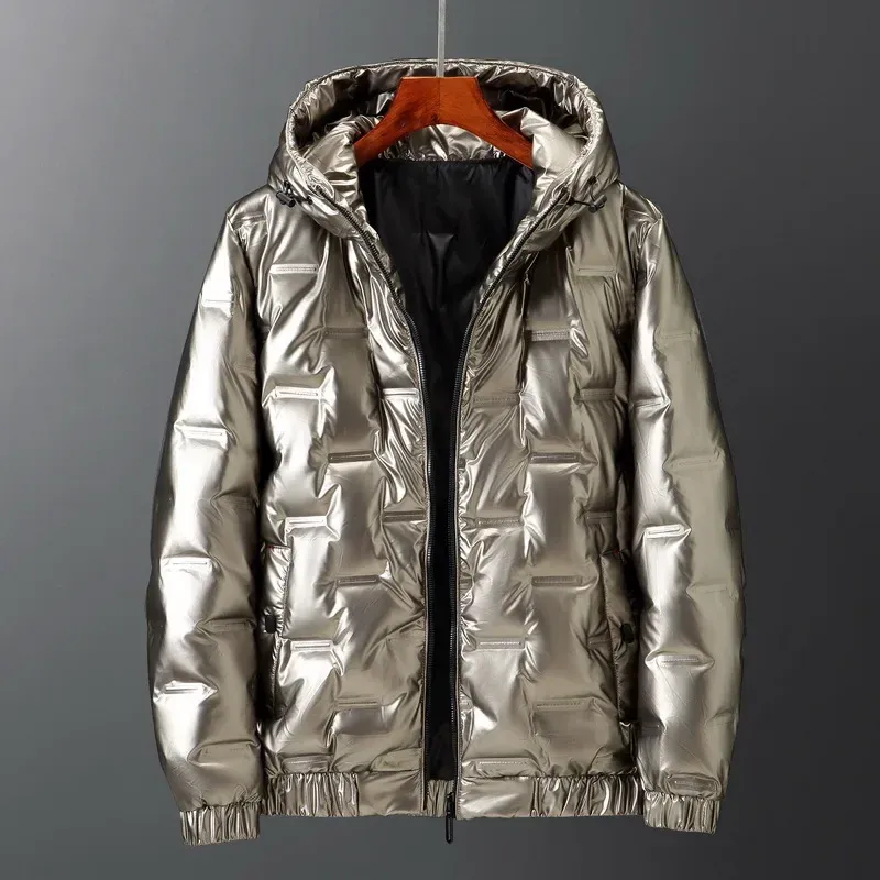 Men's Down Jacket – Regular Fit – Padded – Hood – Water-Repellent – Hip Length - Image 2