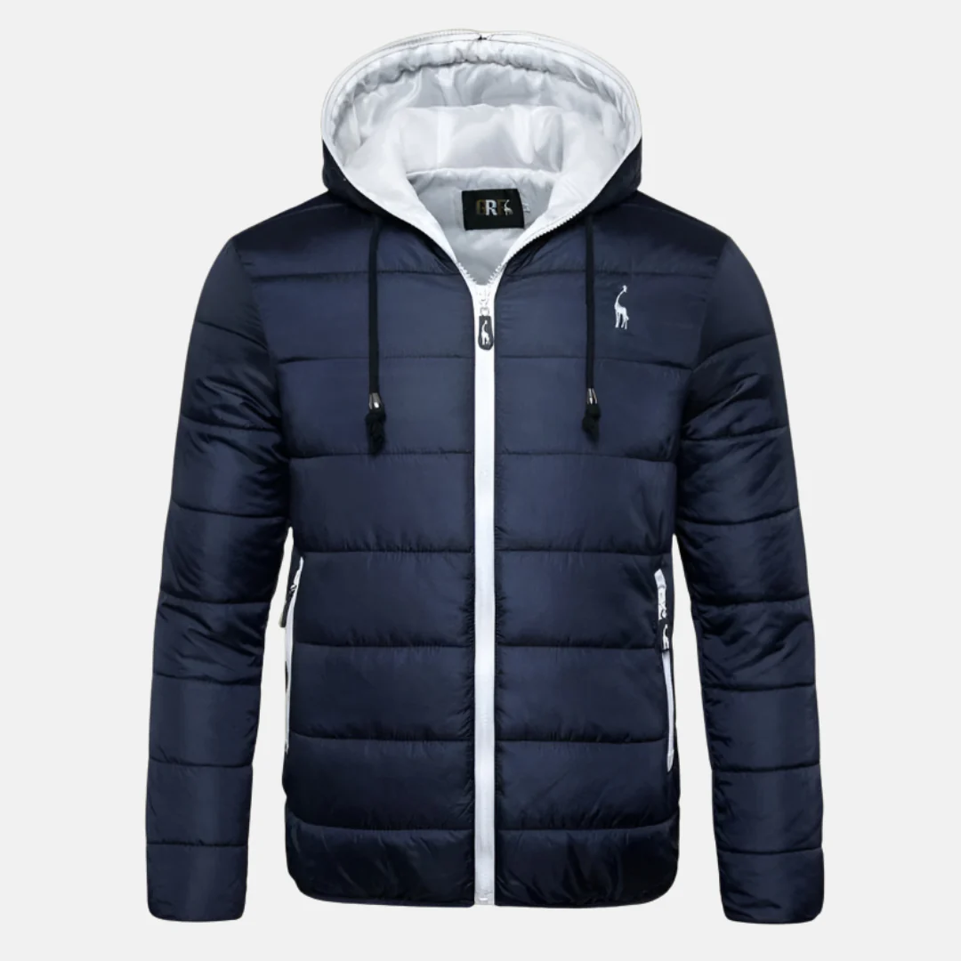 Men's Down Jacket – Regular Fit – Water-Repellent – Lined – With Hood and Zipper - Image 2
