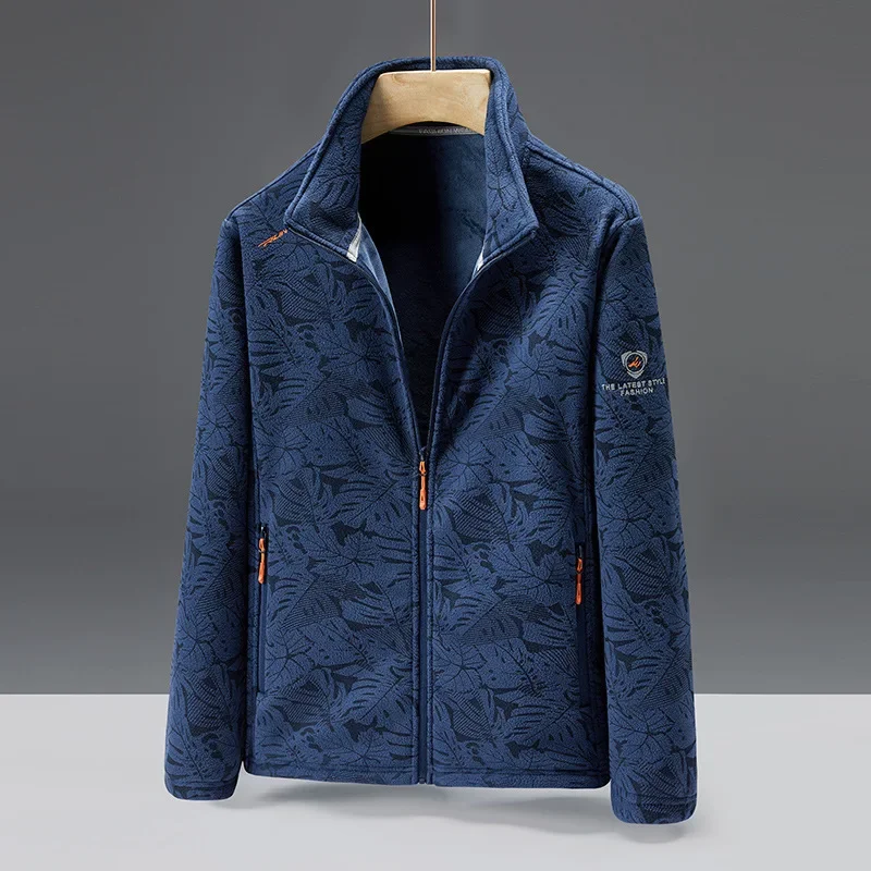 Men's Fleece Jacket – Regular Fit – High Collar – Zip Pockets – Soft Fabric - Image 2