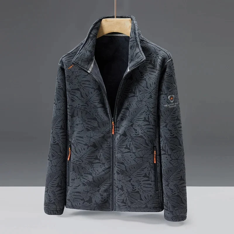 Men's Fleece Jacket – Regular Fit – High Collar – Zip Pockets – Soft Fabric - Image 7