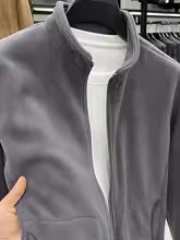 Men's Fleece Jacket – Regular Fit – Standing Collar – Full Zip – Casual Outer Jacket - Image 2